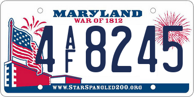 MD license plate 4AF8245