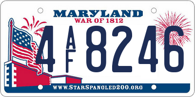 MD license plate 4AF8246