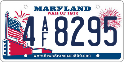 MD license plate 4AF8295