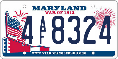 MD license plate 4AF8324