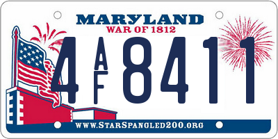 MD license plate 4AF8411