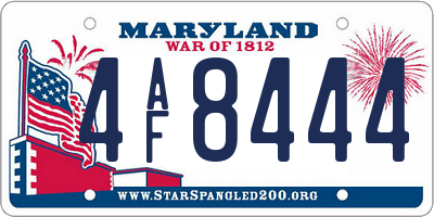 MD license plate 4AF8444