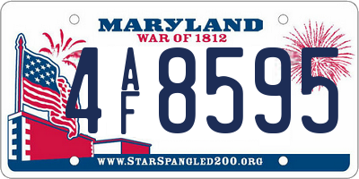 MD license plate 4AF8595