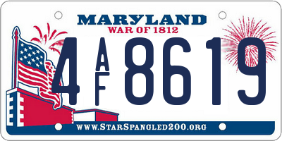 MD license plate 4AF8619