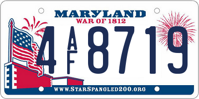MD license plate 4AF8719
