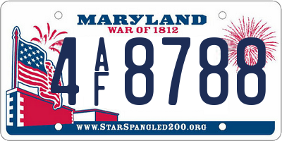 MD license plate 4AF8788