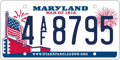 MD license plate 4AF8795