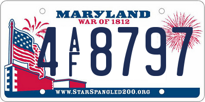 MD license plate 4AF8797