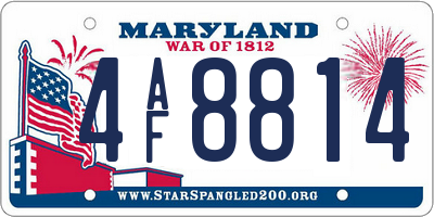 MD license plate 4AF8814