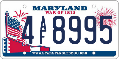 MD license plate 4AF8995