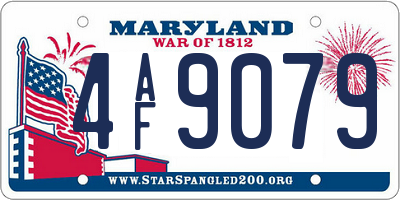 MD license plate 4AF9079