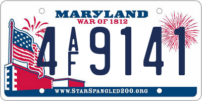 MD license plate 4AF9141