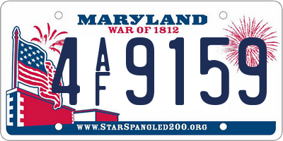 MD license plate 4AF9159