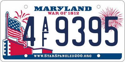MD license plate 4AF9395