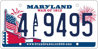 MD license plate 4AF9495