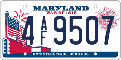 MD license plate 4AF9507