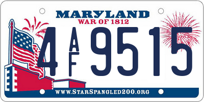 MD license plate 4AF9515