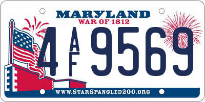 MD license plate 4AF9569