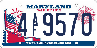MD license plate 4AF9570