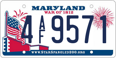 MD license plate 4AF9571
