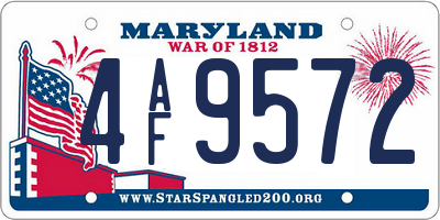 MD license plate 4AF9572