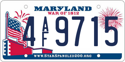 MD license plate 4AF9715