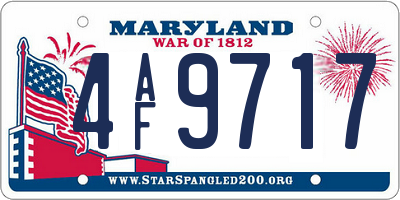 MD license plate 4AF9717