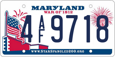 MD license plate 4AF9718