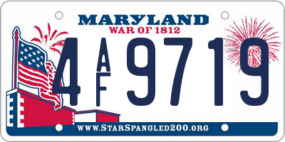 MD license plate 4AF9719