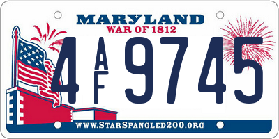 MD license plate 4AF9745