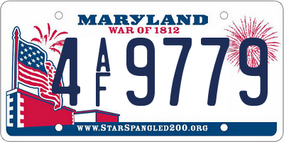 MD license plate 4AF9779
