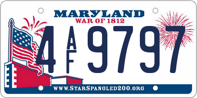 MD license plate 4AF9797