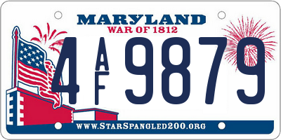 MD license plate 4AF9879
