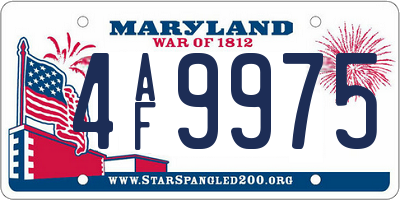 MD license plate 4AF9975