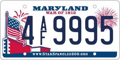 MD license plate 4AF9995