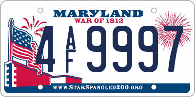MD license plate 4AF9997