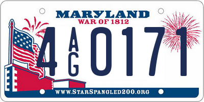 MD license plate 4AG0171