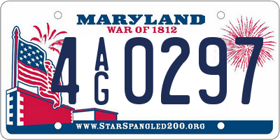 MD license plate 4AG0297