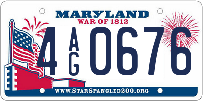 MD license plate 4AG0676