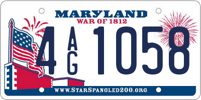 MD license plate 4AG1058