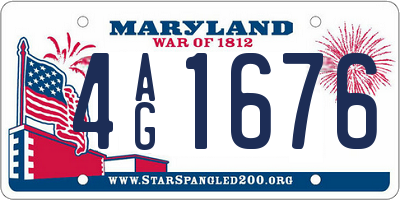 MD license plate 4AG1676