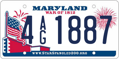 MD license plate 4AG1887