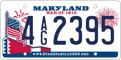 MD license plate 4AG2395
