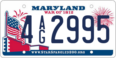 MD license plate 4AG2995