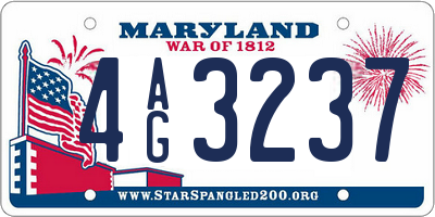 MD license plate 4AG3237