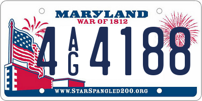 MD license plate 4AG4188