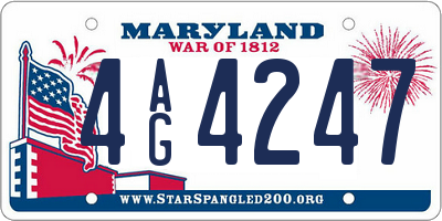 MD license plate 4AG4247