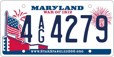 MD license plate 4AG4279