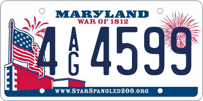 MD license plate 4AG4599