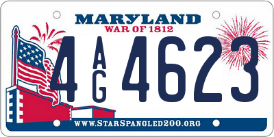 MD license plate 4AG4623